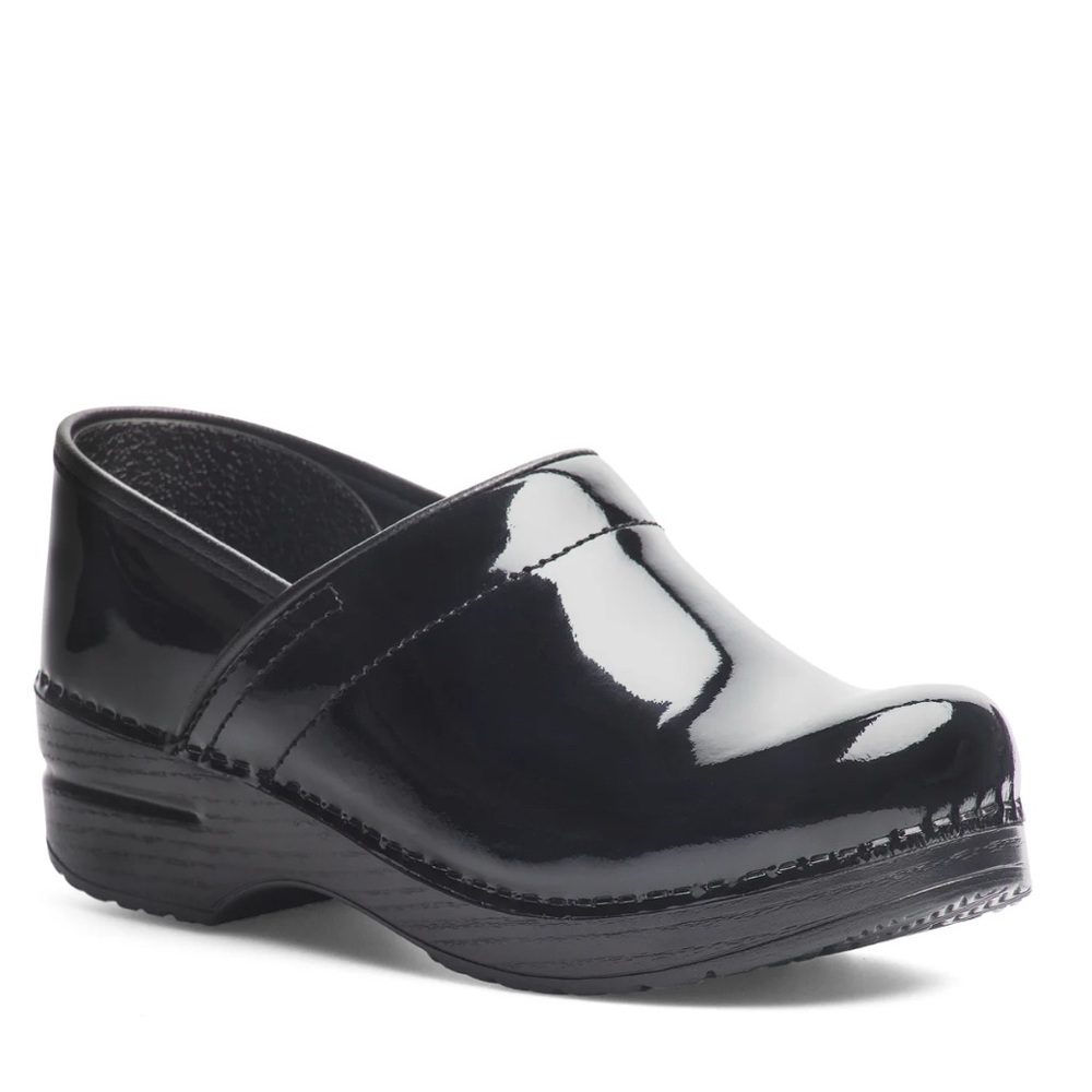 DANSKO Women's Black Patent Leather Clogs 37